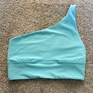 Lululemon baby blue one shoulder sports bra